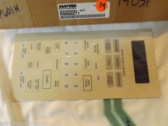 MAYTAG/AMANA MICROWAVE R9900271 Membrane, Key NEW IN BOX MAYTAG/AMANA MICROWAVE R9900271 Membrane, Key NEW IN BOX